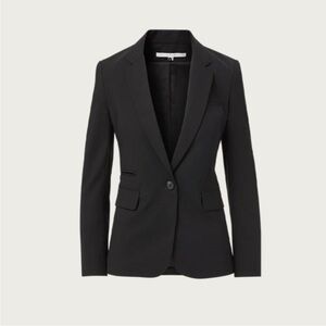 Veronica Beard Core Single Button Black Dickey Blazer